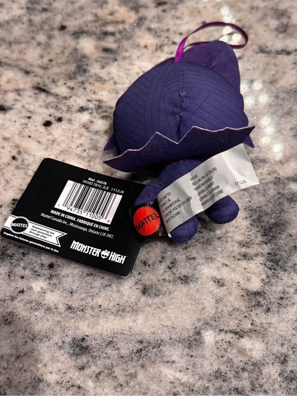 Monster High Purple and Pink Count Fabulous 4-Inch Mini Plush